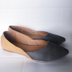 MAURICES Grey and Tan Flats